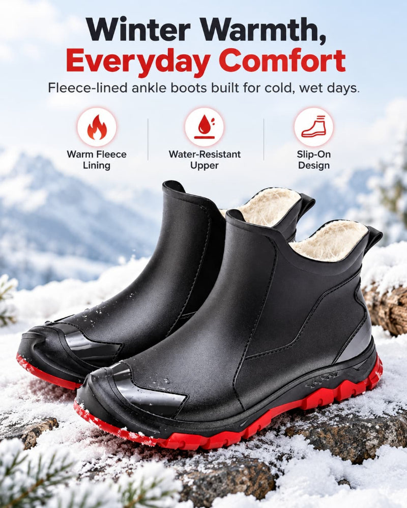 Fleece Lined Ankle Winter Boots