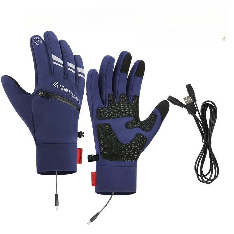 Heated Gloves for Outdoor Activities Windproof and Waterproof with Plus Velvet