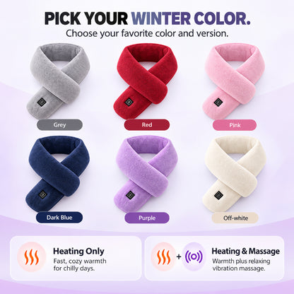 Smart Heated Scarf for Winter, Electric Heating Neck Warmer