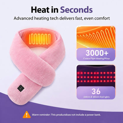 Smart Heated Scarf for Winter, Electric Heating Neck Warmer