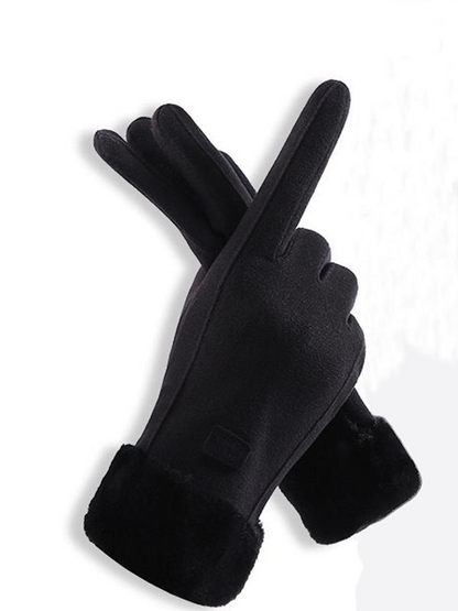 Women's Elegant Minimalist Solid Color Touchscreen Gloves
