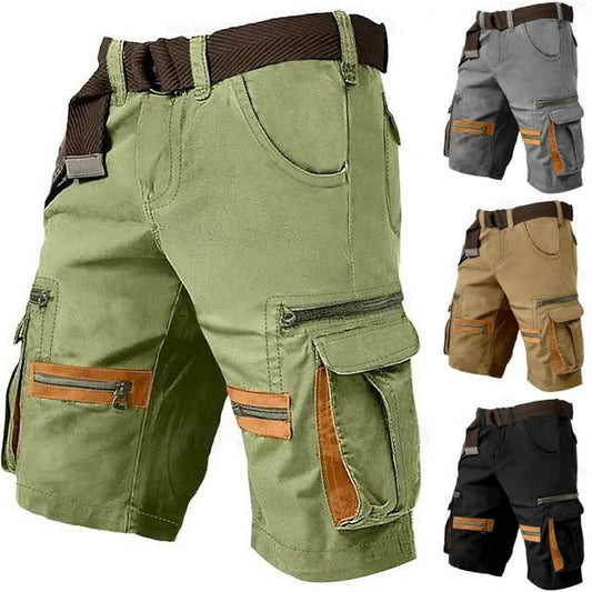 Men's Casual Cargo Shorts Multi Pocket Straight Leg Plain Comfort Knee Length Casual Daily Holiday Fashion Streetwear