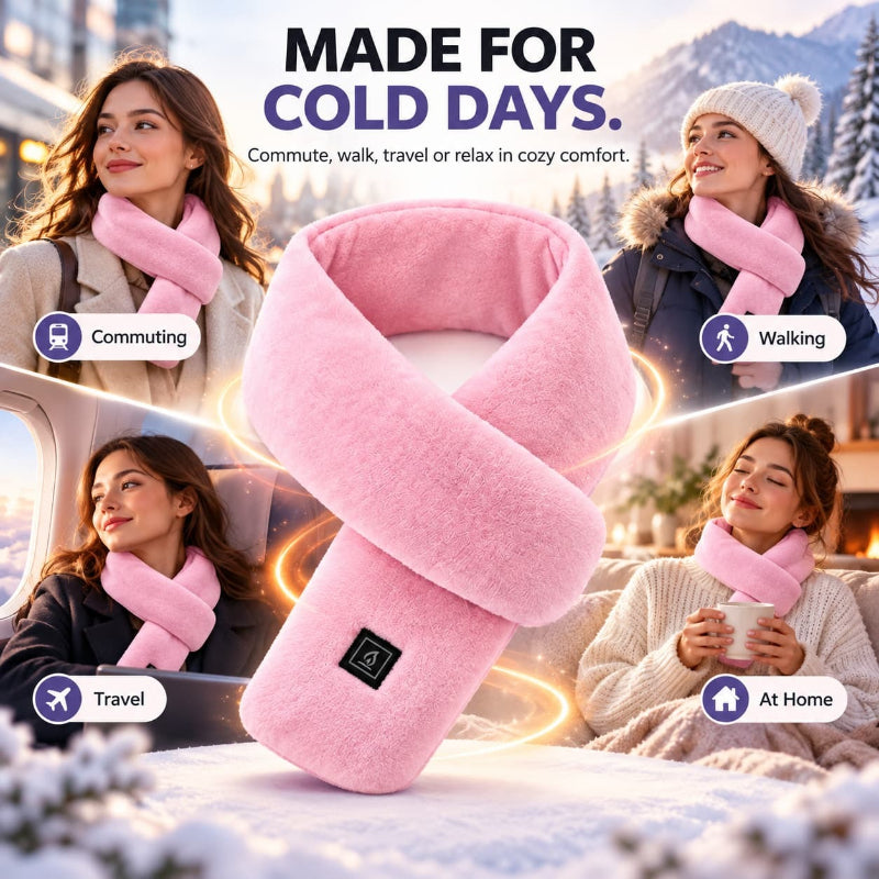 Smart Heated Scarf for Winter, Electric Heating Neck Warmer