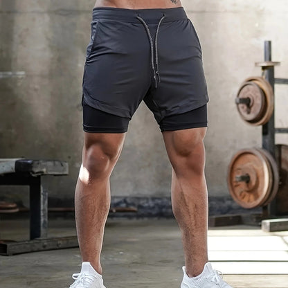 VL 2-in-1 Breathable Stretch Sports Shorts