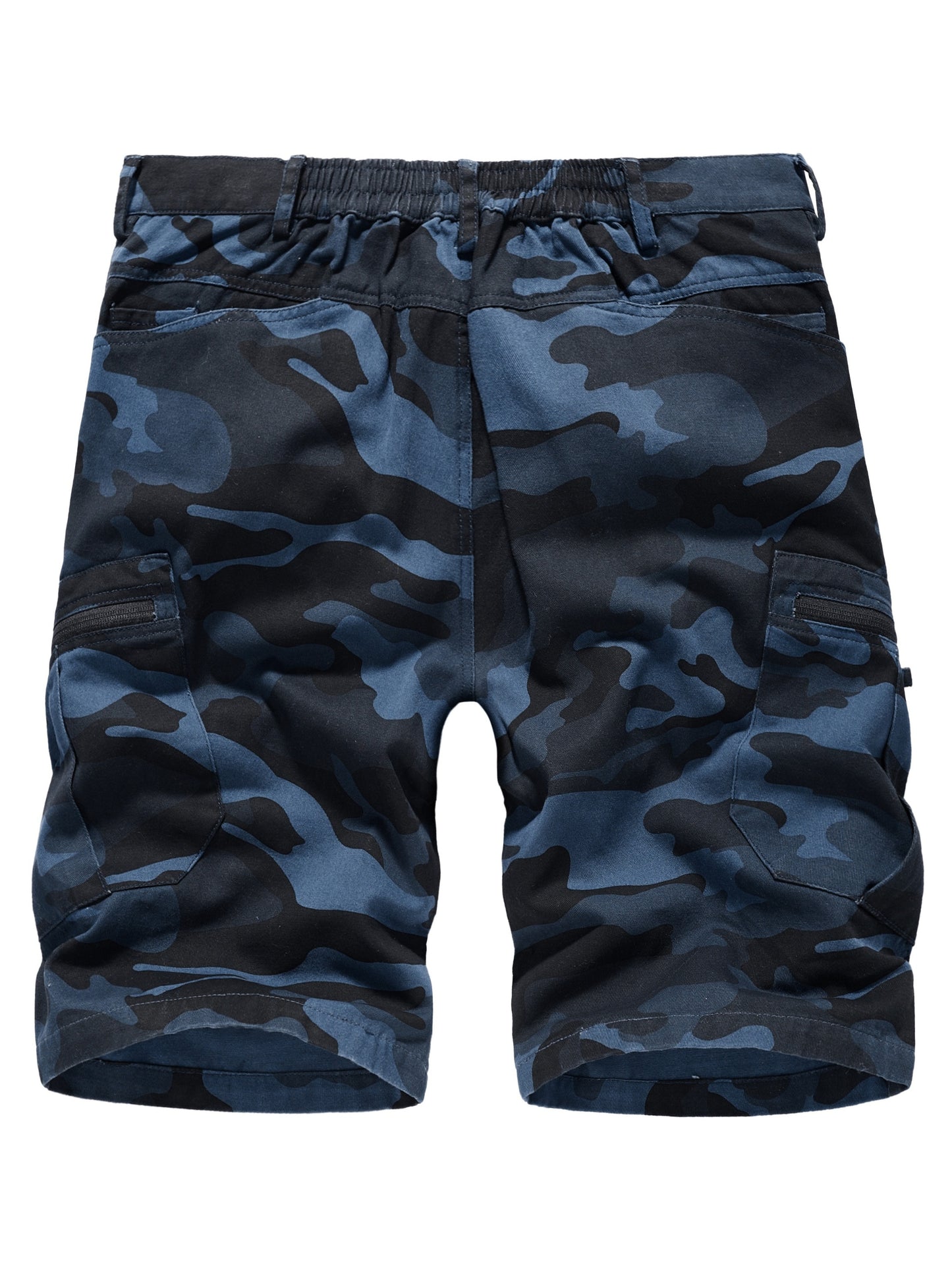 Men's Casual Camouflage Cargo Short Pants, Oversized Shorts With Pocket Plus Size