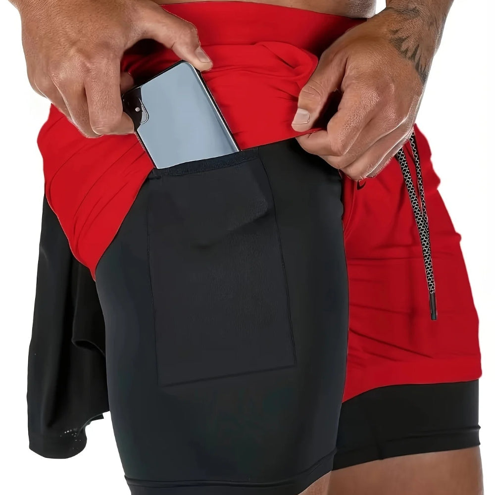 VL 2-in-1 Breathable Stretch Sports Shorts