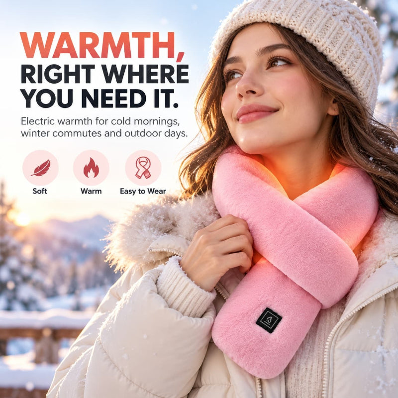 Smart Heated Scarf for Winter, Electric Heating Neck Warmer