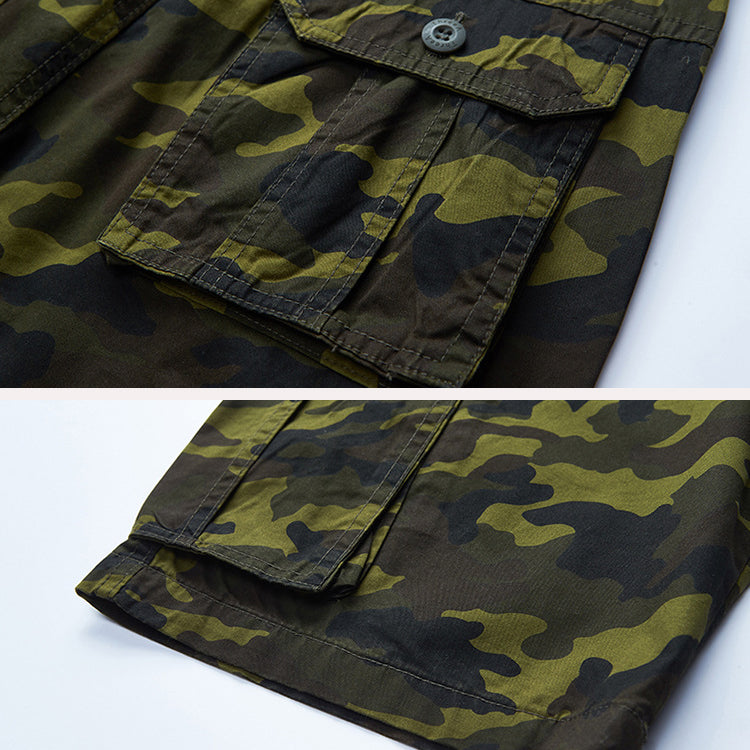 VL™ Casual Beach Camouflage Cotton Men's Shorts