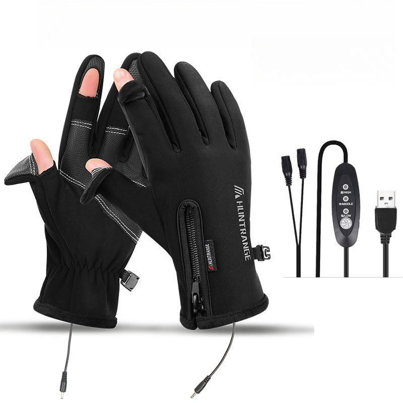 Gants chauffants d'extérieur VL™ coupe-vent et imperméables avec velours Plus