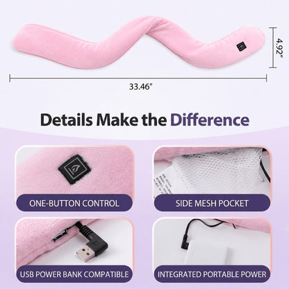 Smart Heated Scarf for Winter, Electric Heating Neck Warmer
