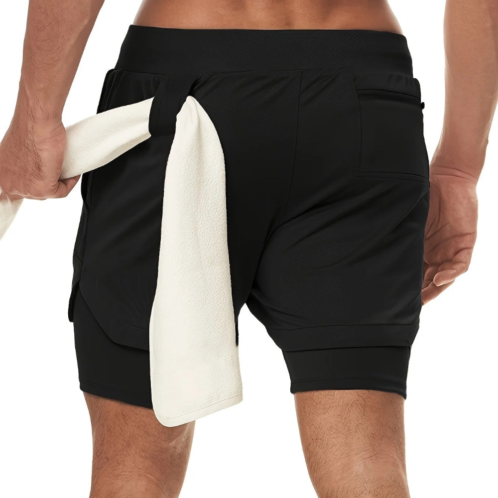 VL 2-in-1 Breathable Stretch Sports Shorts