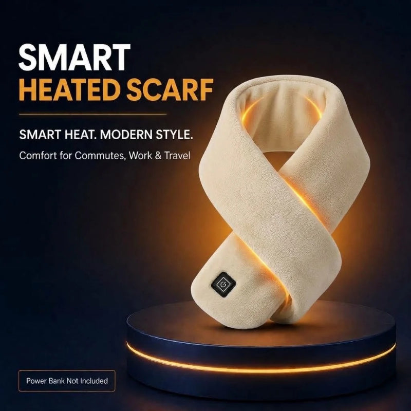 Smart Heated Scarf for Winter, Electric Heating Neck Warmer