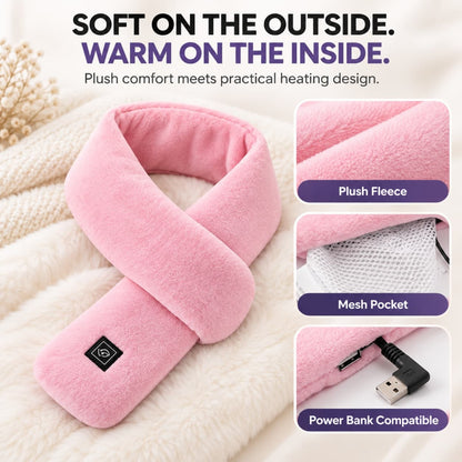 Smart Heated Scarf for Winter, Electric Heating Neck Warmer