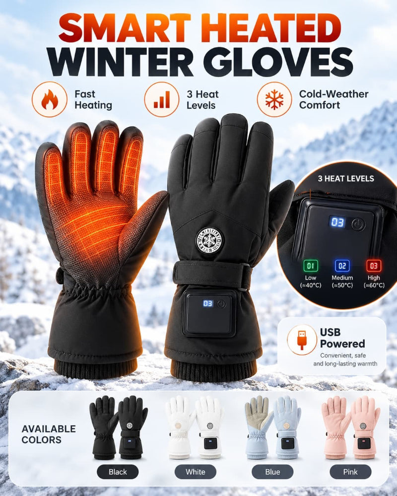 Winter New USB Electric Heated Gloves
