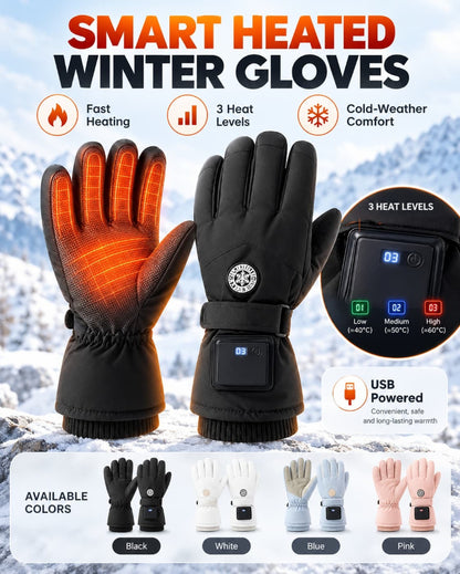 Winter New USB Electric Heated Gloves