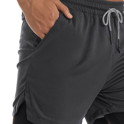 VL 2-in-1 Breathable Stretch Sports Shorts