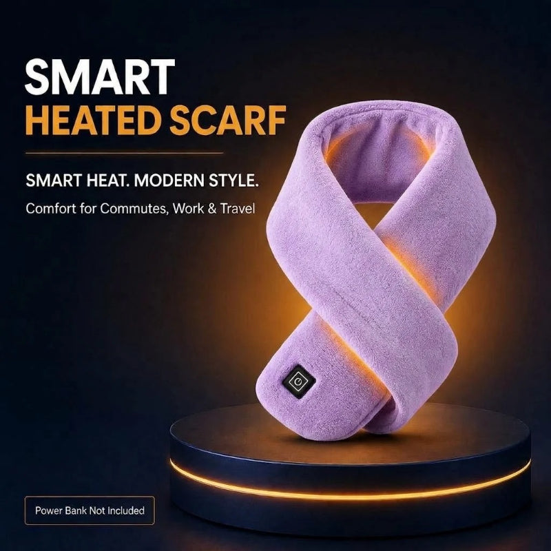 Smart Heated Scarf for Winter, Electric Heating Neck Warmer