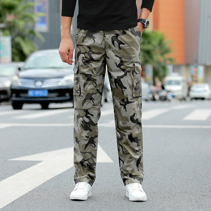 Men's summer sports and casual wear-resistant workwear camouflage trousers