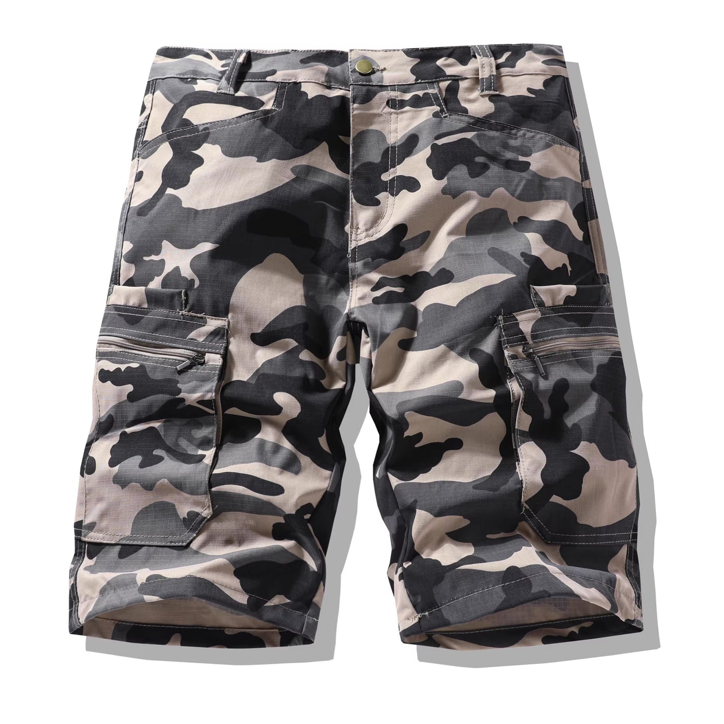 Men's Plus Size Camo Multi-Pocket Cargo Shorts