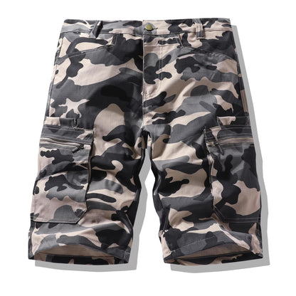 Men's Plus Size Camo Multi-Pocket Cargo Shorts
