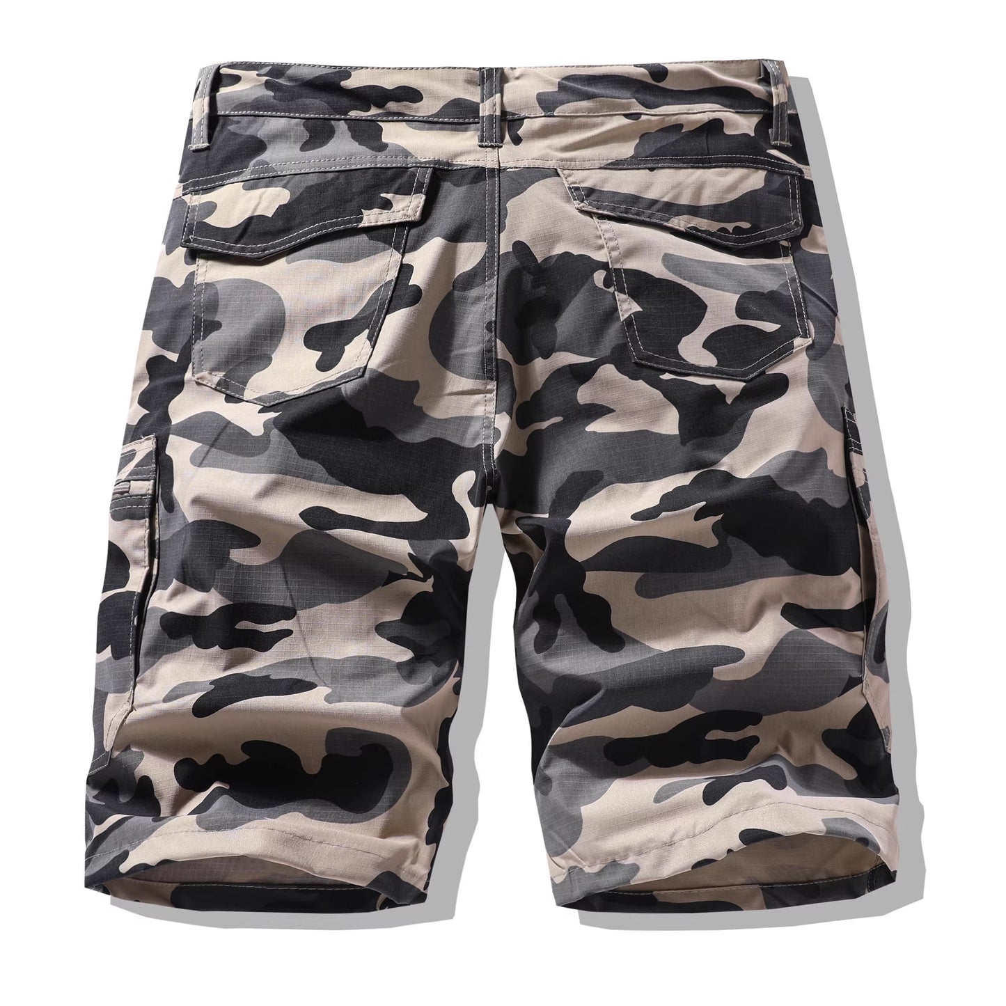 Men's Plus Size Camo Multi-Pocket Cargo Shorts