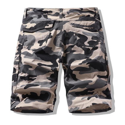 Men's Plus Size Camo Multi-Pocket Cargo Shorts