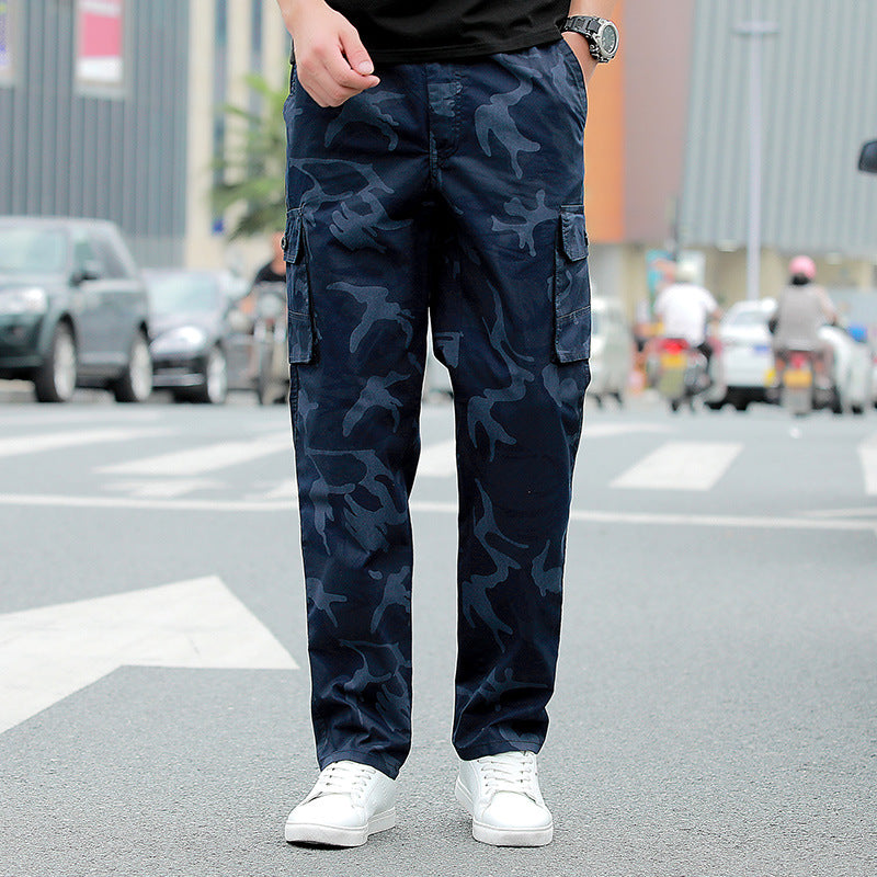 Men's summer sports and casual wear-resistant workwear camouflage trousers