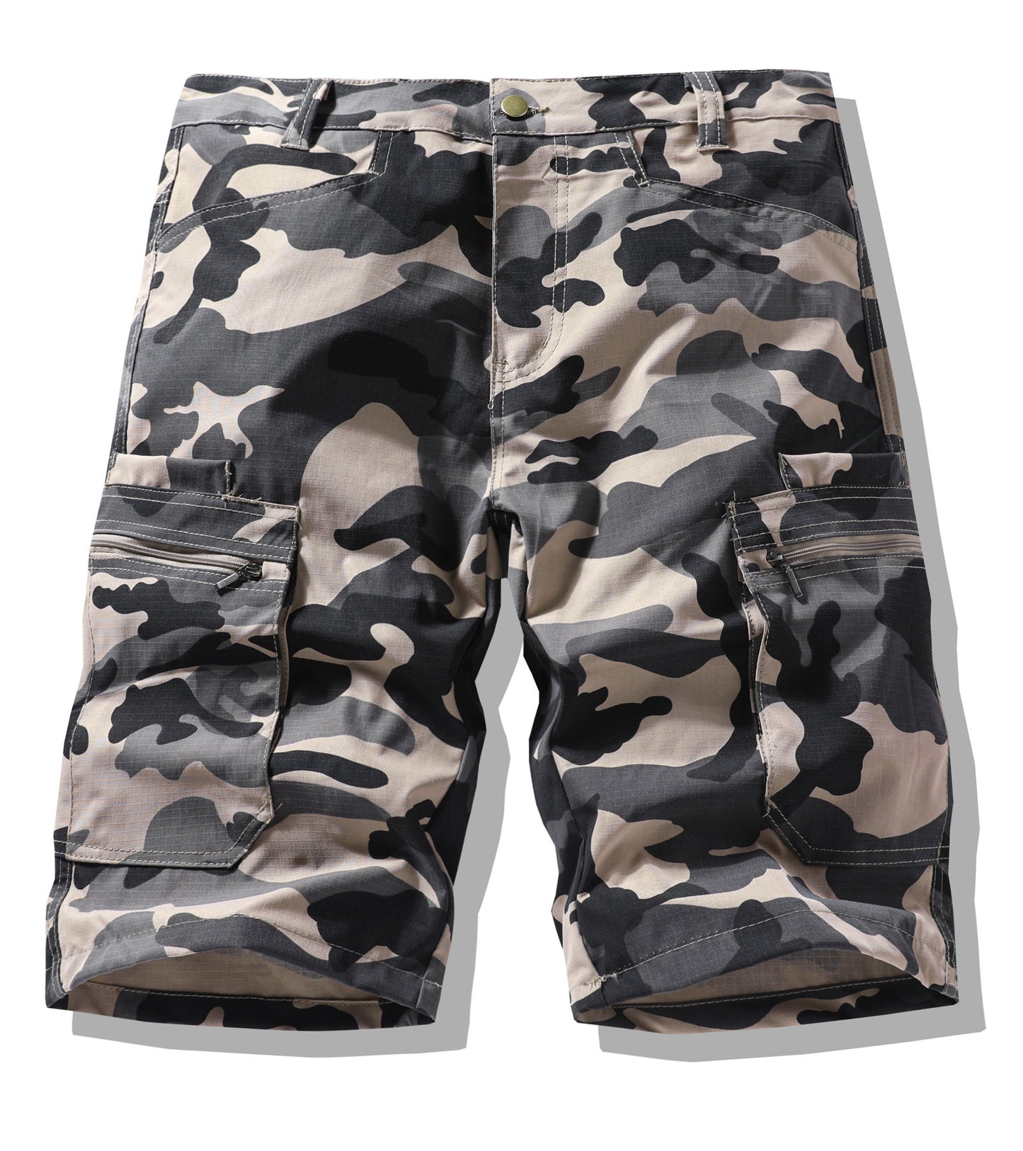 Men's Plus Size Camo Multi-Pocket Cargo Shorts
