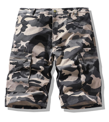 Men's Plus Size Camo Multi-Pocket Cargo Shorts