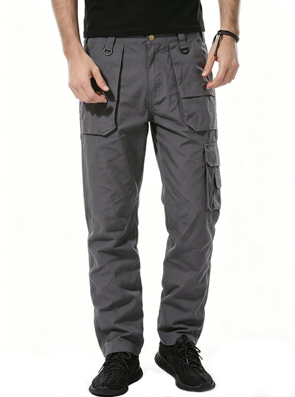 Plus Size Men Camo Cargo Pants, Mens Straight Leg Camouflage Work Pants