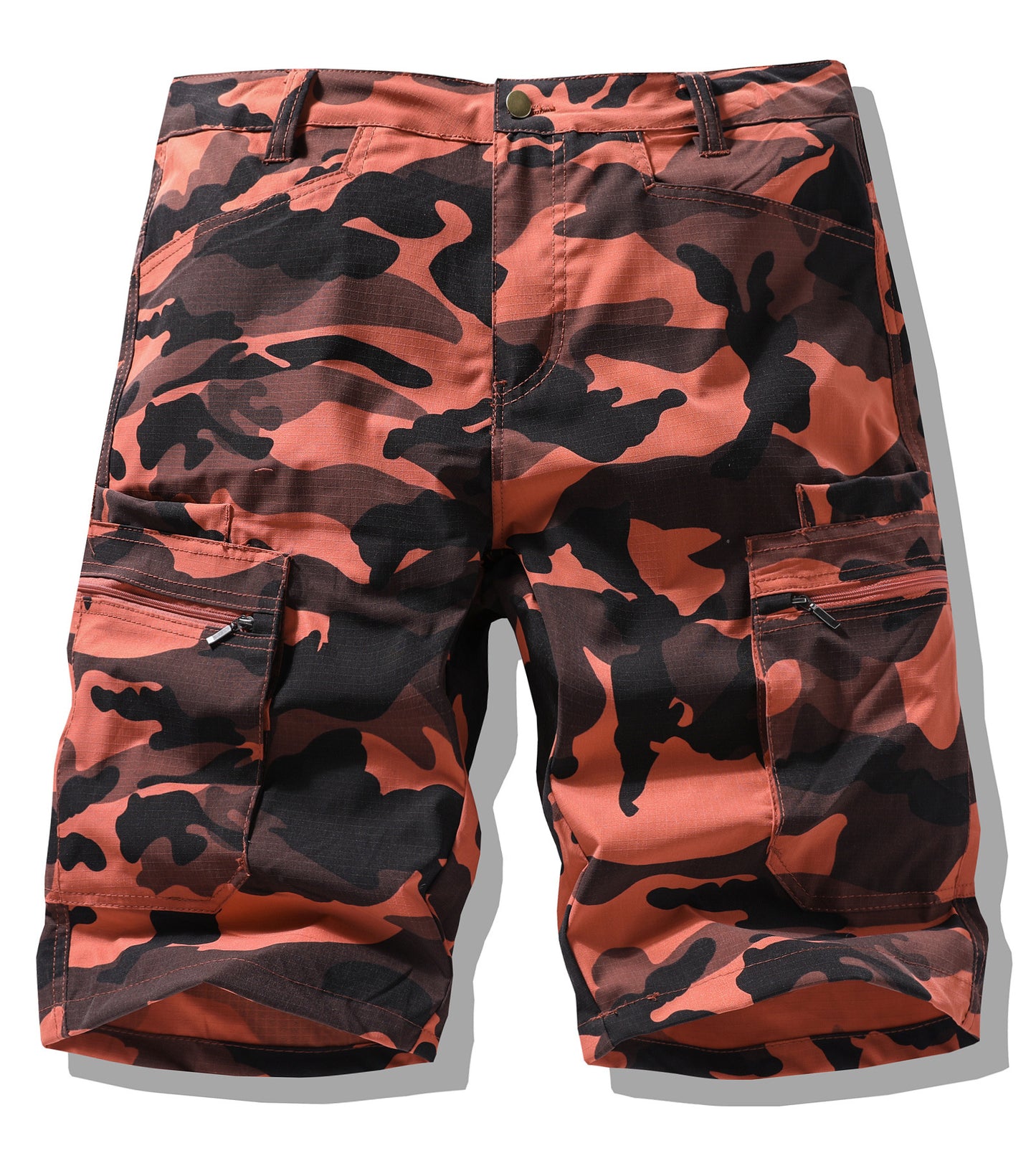Men's Plus Size Camo Multi-Pocket Cargo Shorts