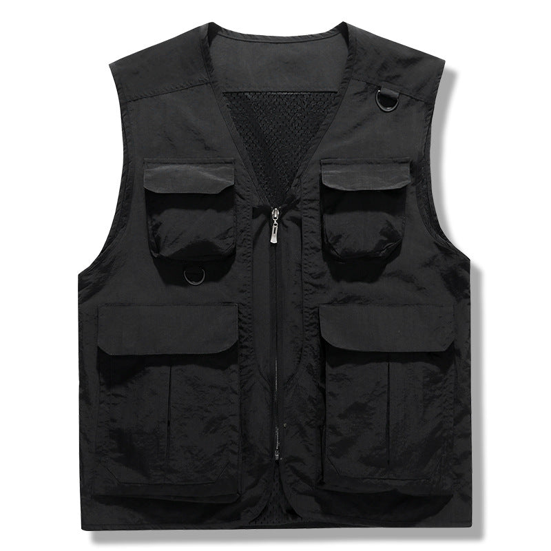 Multifunction Vests Multifunctional tactical vest, outdoor large size multi-pocket vest ...
