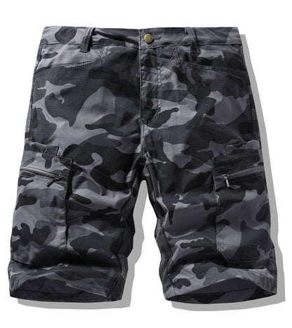 Men's Plus Size Camo Multi-Pocket Cargo Shorts