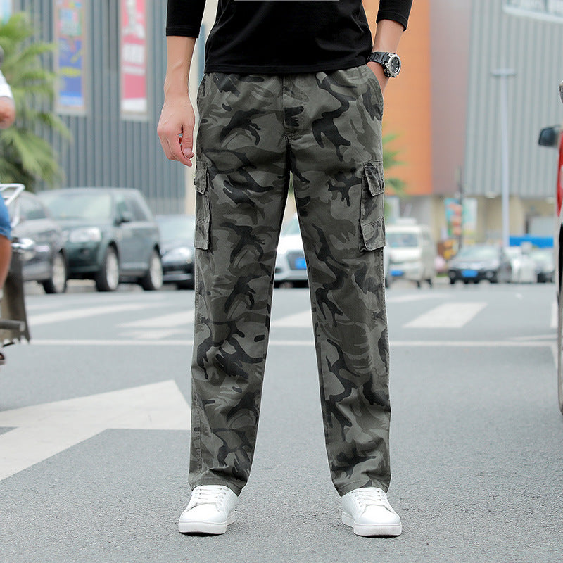 Men's summer sports and casual wear-resistant workwear camouflage trousers