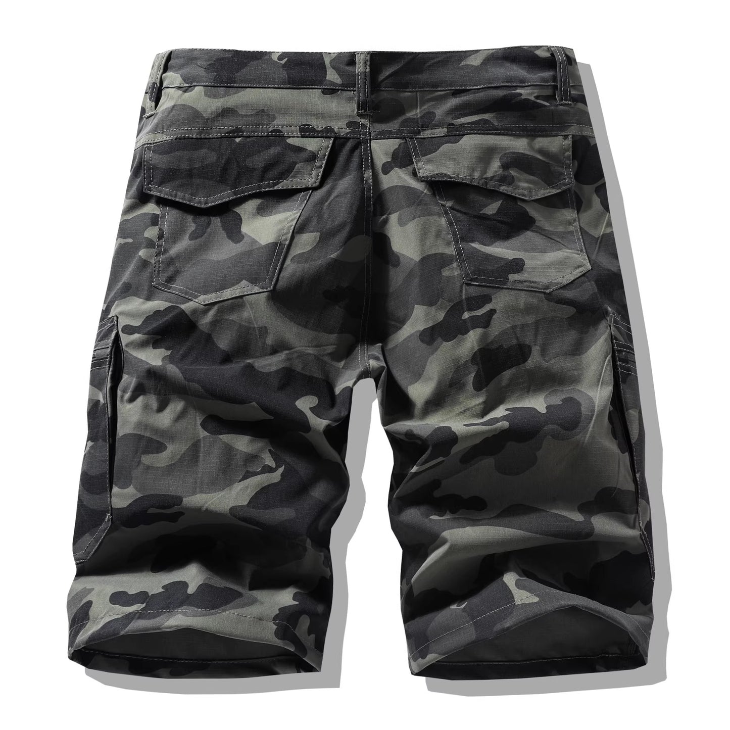 Men's Plus Size Camo Multi-Pocket Cargo Shorts