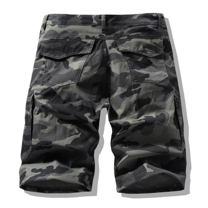 Men's Plus Size Camo Multi-Pocket Cargo Shorts