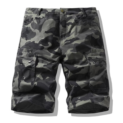 Men's Plus Size Camo Multi-Pocket Cargo Shorts