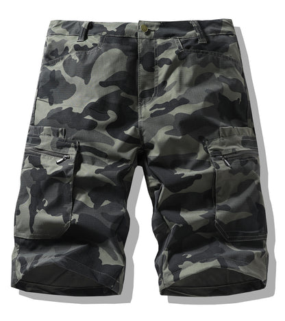 Men's Plus Size Camo Multi-Pocket Cargo Shorts