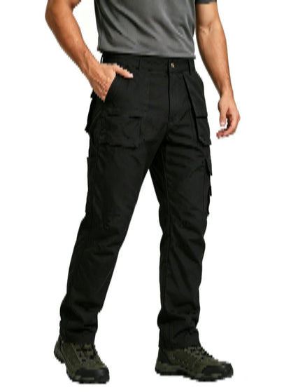 Plus Size Men Camo Cargo Pants, Mens Straight Leg Camouflage Work Pants