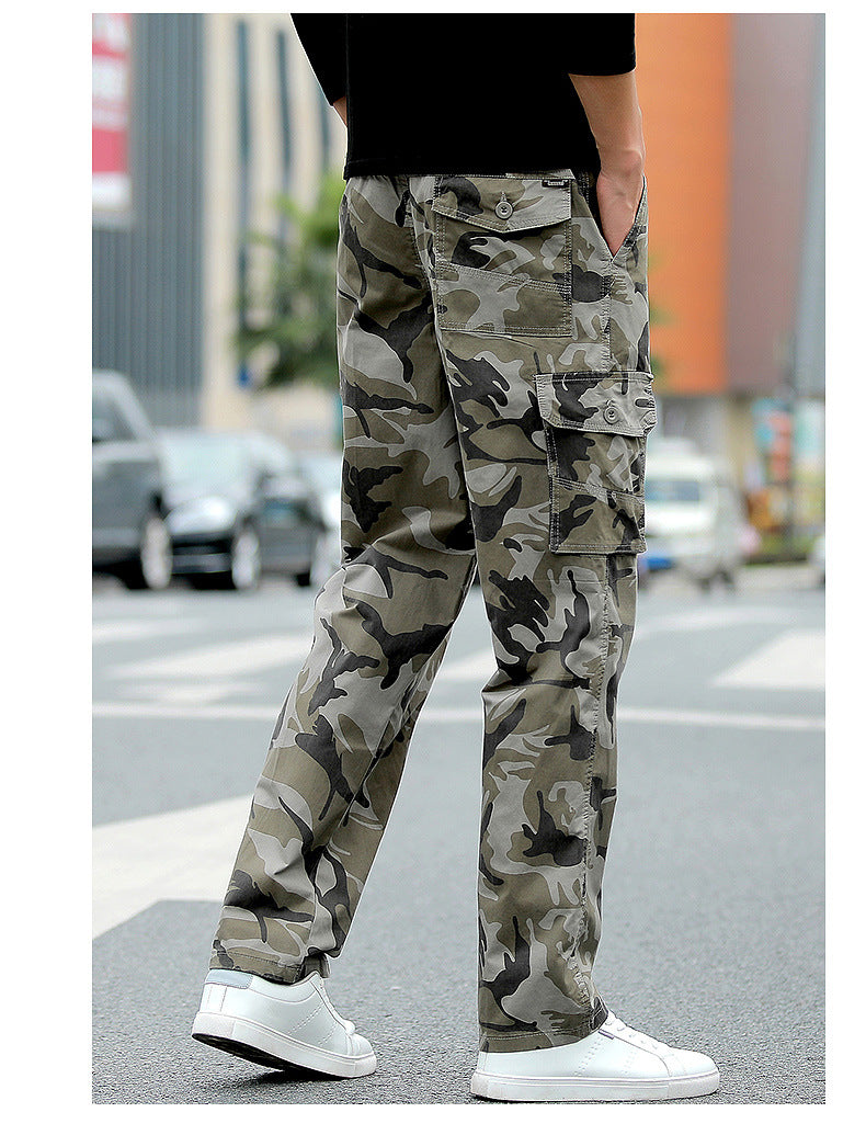 Men's summer sports and casual wear-resistant workwear camouflage trousers