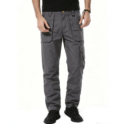 Plus Size Men Camo Cargo Pants, Mens Straight Leg Camouflage Work Pants