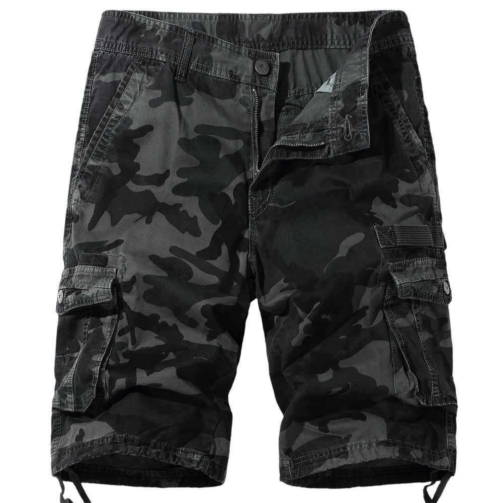 VL Plus size men's camouflage shorts 5-point pants