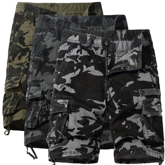 VL Plus size men's camouflage shorts 5-point pants