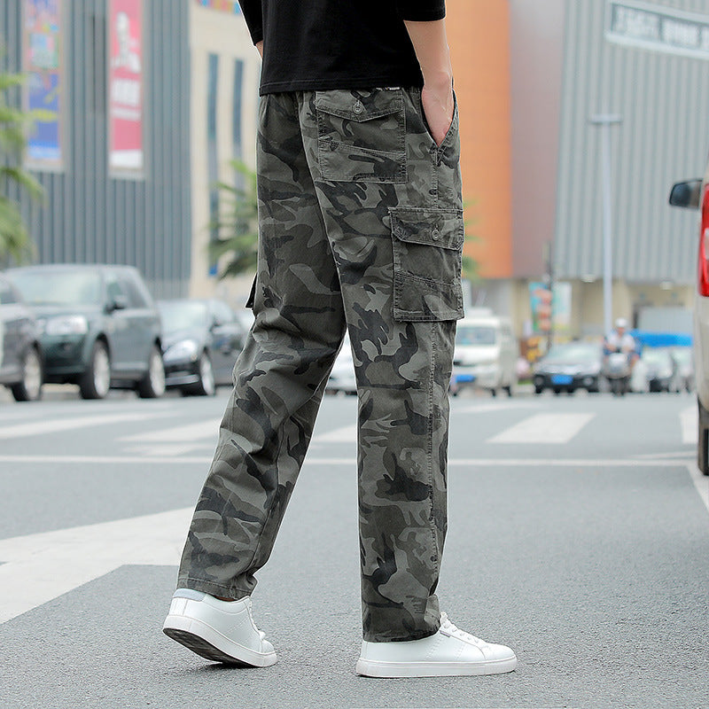 Men's summer sports and casual wear-resistant workwear camouflage trousers