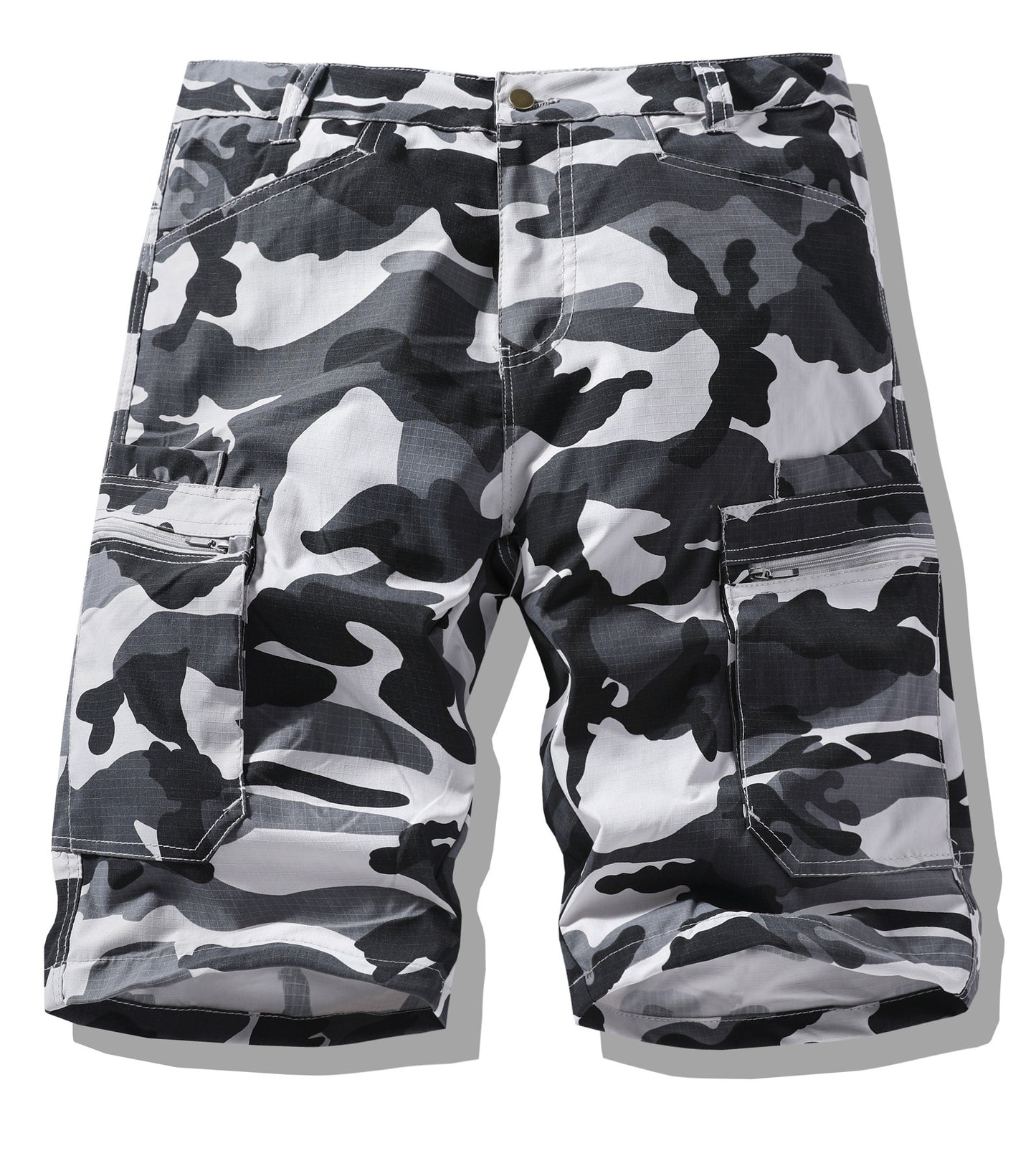 Men's Plus Size Camo Multi-Pocket Cargo Shorts