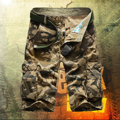 VL™ Casual Cotton Camo Multi-pocket Men Shorts