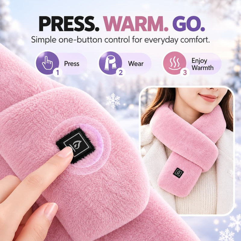 Smart Heated Scarf for Winter, Electric Heating Neck Warmer