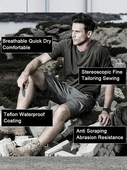 Men'S Tactical Shorts Lightweight Breathble Cargo Shorts for Outdoor Casual Military Hiking Work Shorts Workout Shorts with Multi-Pocket