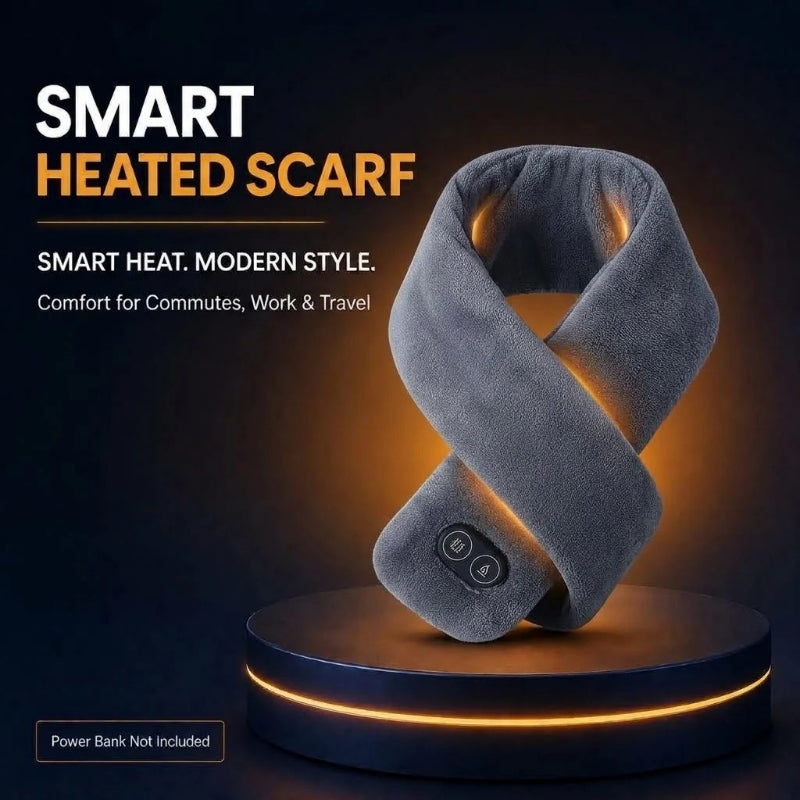 Smart Heated Scarf for Winter, Electric Heating Neck Warmer