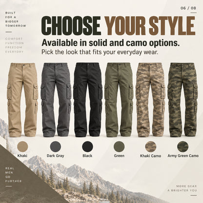 MEN'S BIG & TALL MULTI-POCKET CARGO PANTS